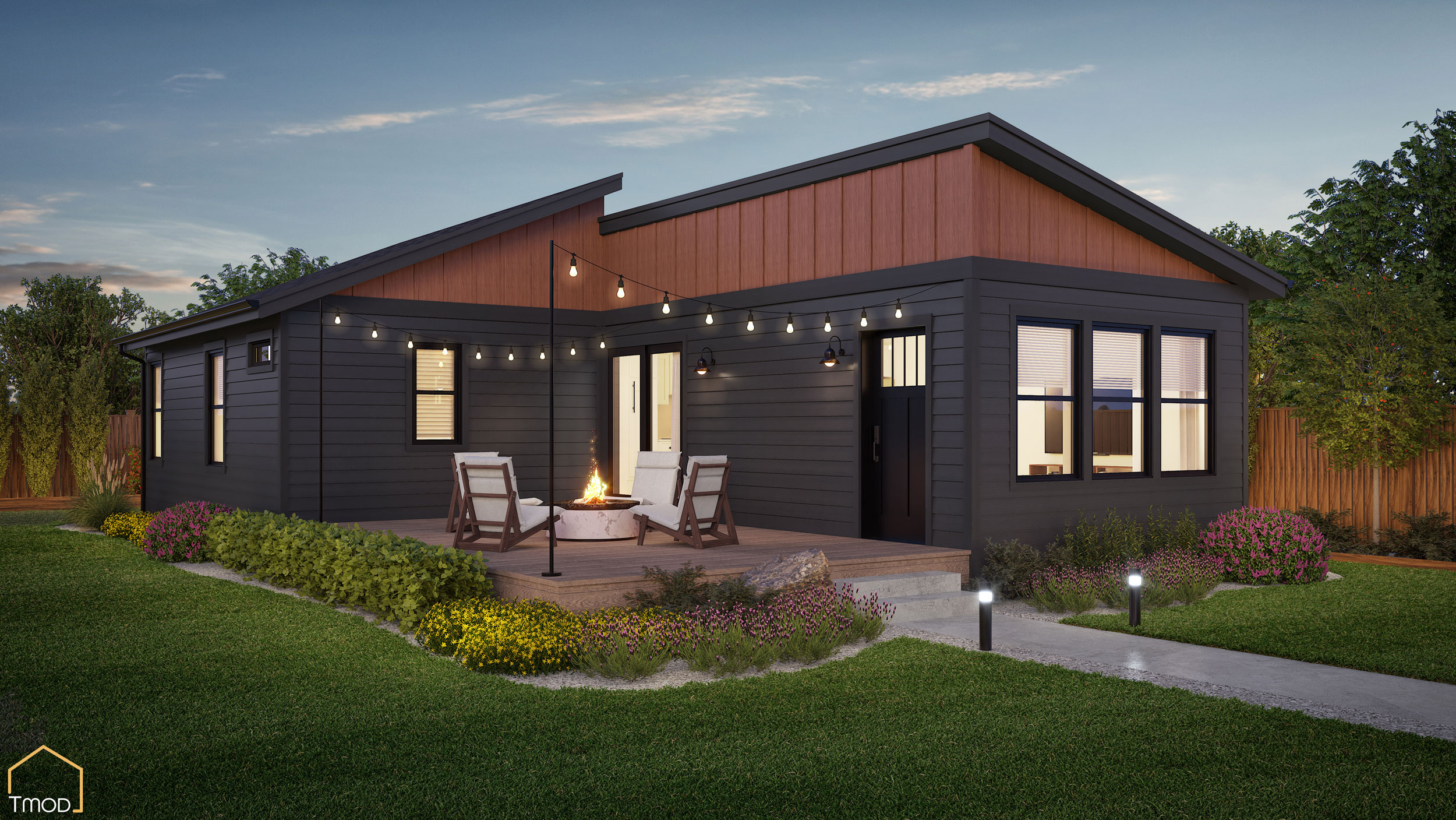 TinyMod Living The Retreat rendering